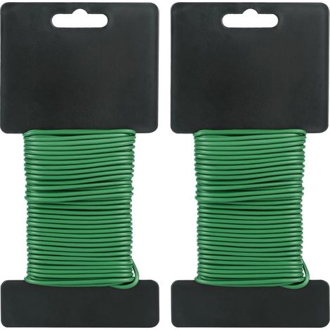 [MAI USATO]Filo da giardino da 2,5 mm, 2 pezzi da 10 m di filo da giardino, fascette da giardinaggio per piante, fascette flessibili per piante (1/4)