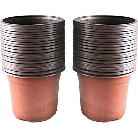 Lot de 100 pots en plastique pour semis et plantes, 10 cm,Doux et déformable, pas facile à casser