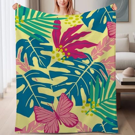 Couverture de lit en polaire confortable chaude et douce, légère en microfibre,6080 pouces (1/4)