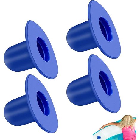 4 Bouchons de Piscine Hors Sol Bleus – Adaptateurs Universels pour Crépine et Trous de Remplacement (1/5)