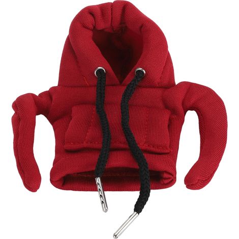 Red Gear Shift Hoodie Elastic Fashionable Cotton Car Shift Knob Cover Auto Interior Decoration (1/5)