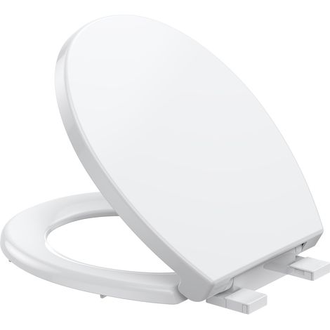 Abattant WC Soft-Close silencieux – Rond 17" – Couvercle plat (1/5)