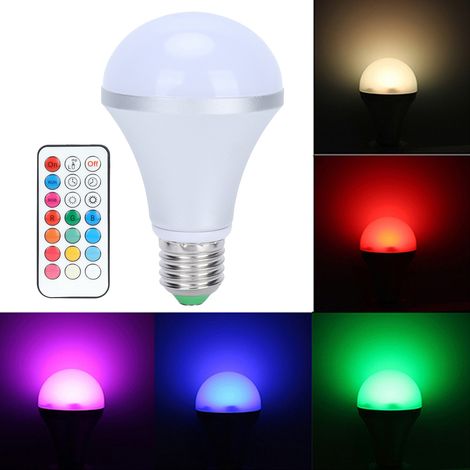 Ampoule RGB E27 16 couleurs RGBW avec télécommande pour éclairage domestique 85-265 V (1/5)