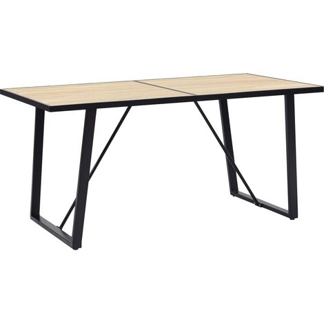 vidaXL Tavolo da Pranzo Rovere 160x80x75 cm in MDF (1/5)