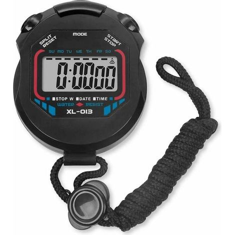 Chronomètre Numérique à Main Sport Multifonctions Course Montre XL-013 Noir Alarme Sport Précision Écran LCD (1/5)