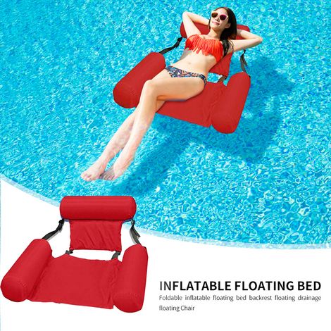 Aufblasbarer, faltbarer Schwimm-Ruderstuhl für den Sommer, Strand, Schwimmbad, Wassersport, Hängematte (1/5)
