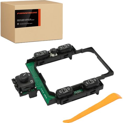 Interruttore alzacristalli, compatibile con Mercedes-Benz Classe E W210, nero, materiale plastico, compatibile con la versione a quattro porte, codice OEM 2108200110 (1/5)