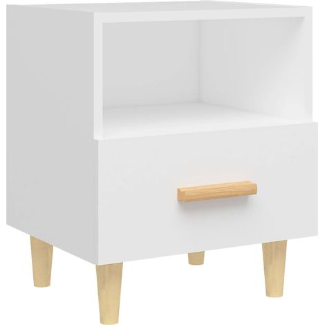 Maison Exclusive - Comodino Bianco 40x35x47 cm (1/5)