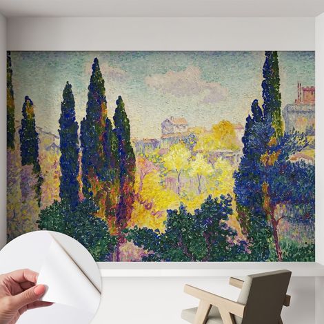 Papier peint autocollant décoratif à motifs pour salon chambre et bureau Tapete adhésif pour décoration Paysages impressionnistes 152x104 cm (1/5)