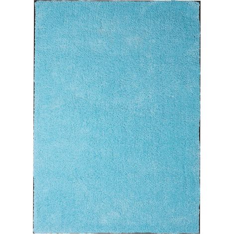 Alfombra de pelo largo azul claro 140 x 200 cm moderna Demre