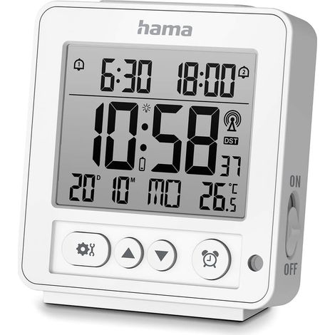 Hama Rhodos Funkwecker LCD Weiß 00185894