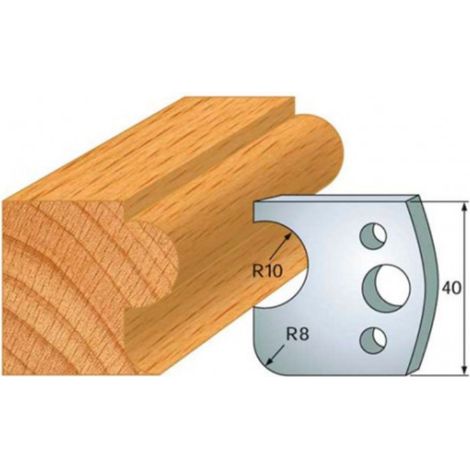 Leman - Jeu de 2 fers profilés acier Ht.40 mm N°004