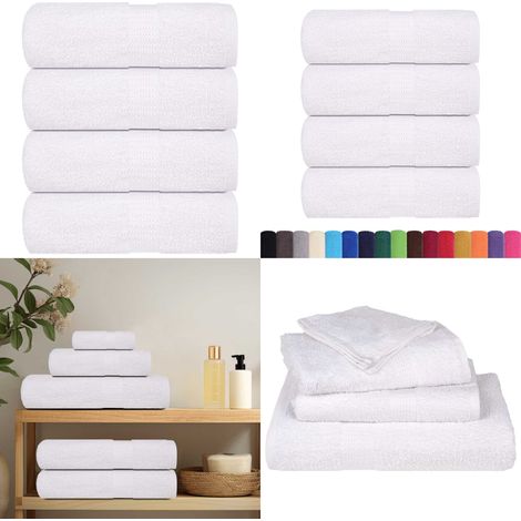 vidaXL Gästetücher 4 Stk. Weiß 30x50 cm 360 g/m² 100% Baumwolle (1/5)