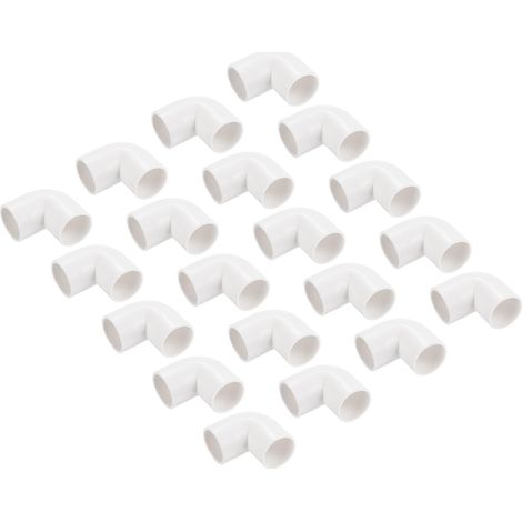 Raccord de Coude à 90 Degrés pour Conduit Pvc 16 mm Blanc 30Pcs (1/5)