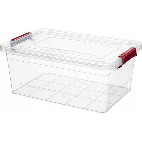 Contenitore per alimenti con coperchio, in plastica trasparente, 15 litri, 1 pezzo.