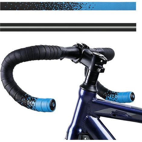 Nastro manubrio per biciclette. Comodo e antiscivolo. Nastro manubrio altamente elastico che si avvolge attorno al manubrio. Traspirante. (1/5)