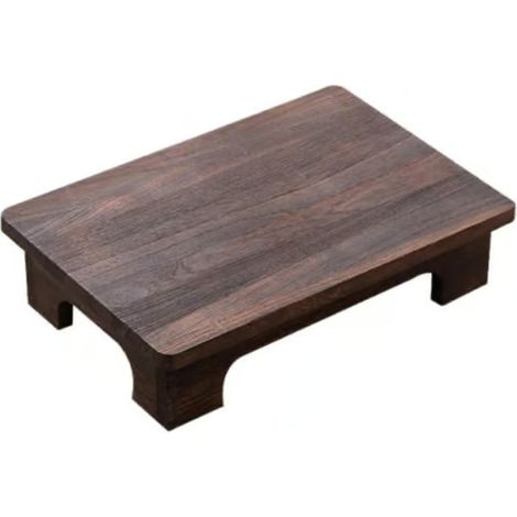 Table basse moderne en bois, hauteur 10 cm, compacte, légère et élégante, marron, 40 x 28 x 10 cm (1/4)