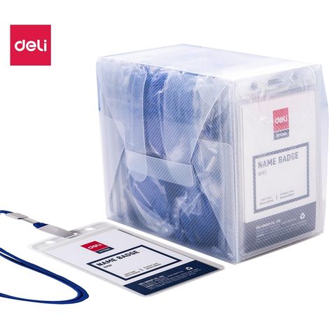 DELI C.50 identificadores PVC vertical 95x68mm incluye cordon