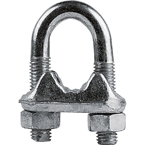 Koncreto Morsetto Per Funi Zincato Mm 8  Pz 4 In Acciaio Zincato. In Blister.