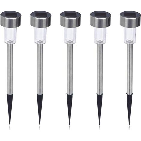 Solar-Gartenleuchten für den Außenbereich, tageslichtweißes Licht, IP44 wasserdicht (5er-Pack) (1/4)