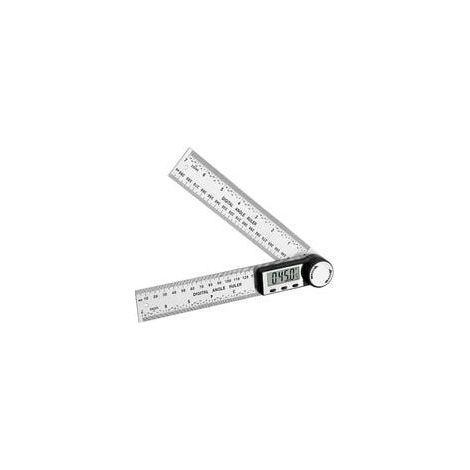 2-in-1 Digitaler Winkelmesser/Winkelmesser mit Halte-/Umkehrfunktion, Nullpunktumkehr, 200 mm Winkelmessgerät aus Edelstahl mit LCD-Anzeige (mm/Zoll) für Holzbearbeitung und Bauwesen
