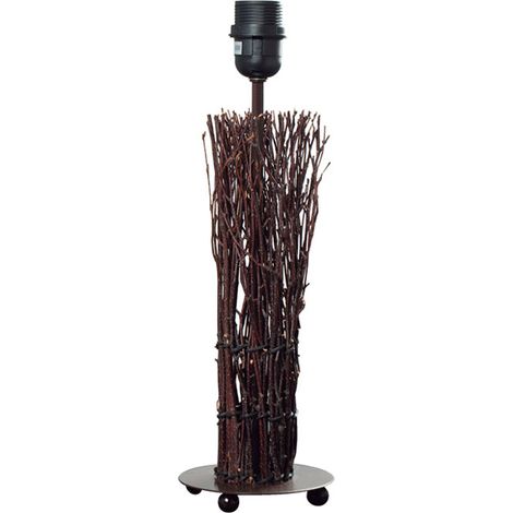 Base da tavolo vilamoura 1xe27 h.40xd.12,5cm marrone/nero