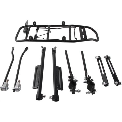 Porte-bagages vélo arrière en alliage d'aluminium réglable, résistant à la corrosion et durable, support de chargement pour bicyclette (1/5)