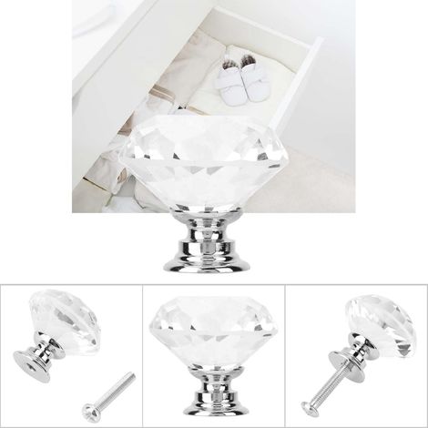 Stück 30 mm Diamantkristallgriff für Schubladen und Möbeltüren (transparent) (1/5)