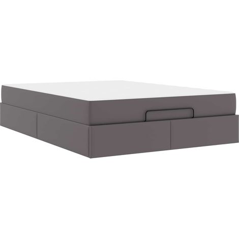 Maison Exclusive - Struttura letto con materasso Altro 2 pcs Grigio PVC (1/5)