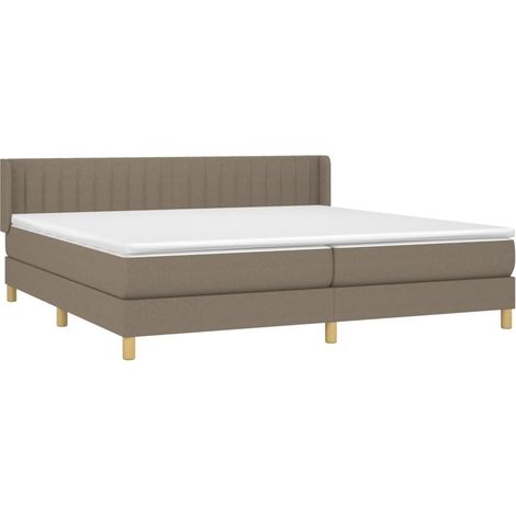 Giroletto a Molle con Materasso Tortora 200x200 cm in Tessuto vidaXL (1/5)