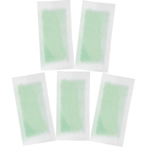 Lot de 5 bandes de cire dépilatoire jetables pour visage et corps, papier épilatoire réutilisable, retrait des poils efficace, format pratique. (1/5)