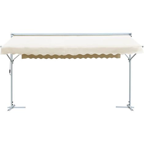 Maison Exclusive - Freistehende Markise 500x300 cm Creme (1/5)