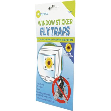 Dapetz ® 1PCS Window Fly Traps, Sunflower Style Window Fly Stickers, Flies & Bug Window Fly Trap Stickers Fly Catcher For Indoor Insect Flies Wasp Pest Killer (1/5)