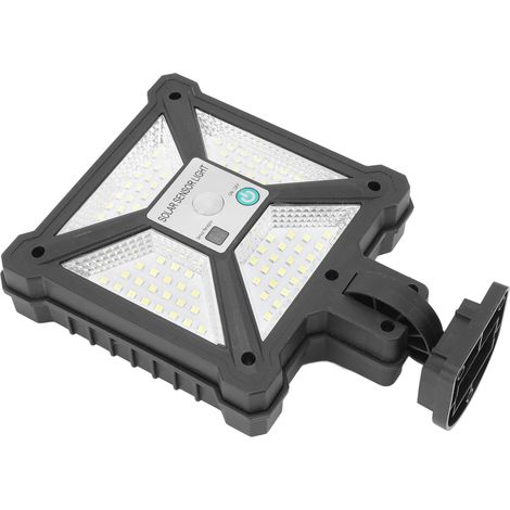 Lampadaire solaire LED avec détecteur de présence, étanche IP65, applique murale LED pour cour, terrasse ou jardin. (1/5)