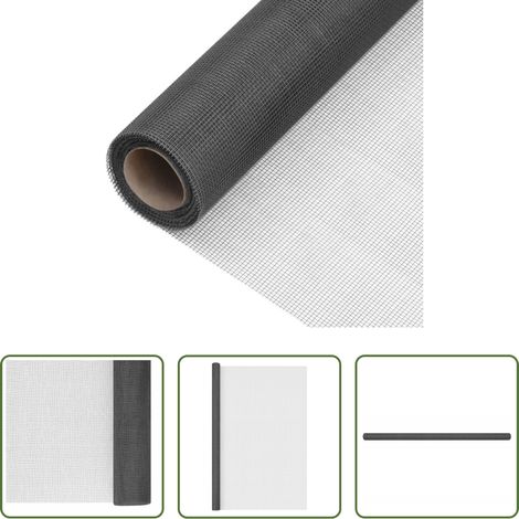 vidaXL Barrière pour cages -  Écran en treillis Fibre de verre 112x1000 cm Noir (1/5)