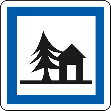 Panneau Indication CE5a – Auberge de jeunesse – Gamme ECOLIGN – Classe 1 – 350 mm (1/5)