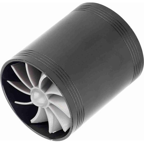 Turbocompresseur d'admission d'air pour voiture, turbocompresseur à double ventilateur, économie de carburant, turbocompresseur, noir (1/5)