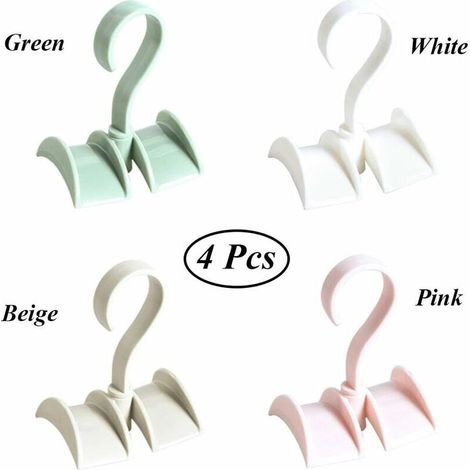 4 Pièces Porte-Cravate, Rotatif Sac à Main Cintre, Cintre Armoires Écharpe Crochets, Cintre Sac Rotatif, Plastique Cintre de Sac Rotatif pour Sac, Sac à Dos, Sangle, Écharpe (4 Couleurs) (1/5)