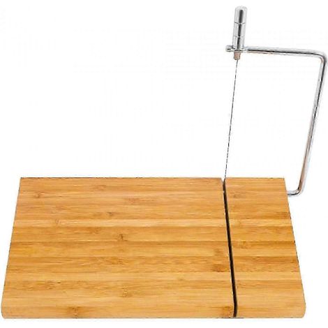 Planche à découper le fromage en bambou - Outil de cuisine multifonctionnel pour couper rapidement et facilement le beurre, les desserts, les fromages et les légumes (1/5)