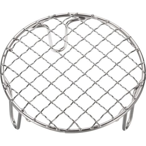 Parrilla de acero inoxidable con corte transversal de 5 pulgadas con patas de 50 mm, adecuada para cocinar, hornear, cocinar al vapor y asar a la parrilla.
