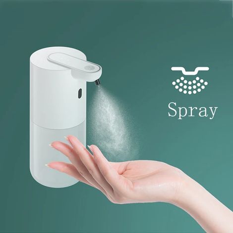 Dispensador automático de jabón de pared, dispensador de jabón de baño, dispensador de jabón para lavabo con cargador USB, dispensador de jabón en aerosol (1/3)