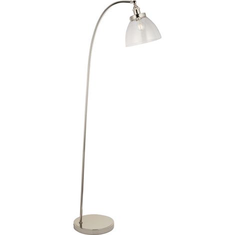 Lampada da terra industriale nichel vetro E27 Endon (1/5)