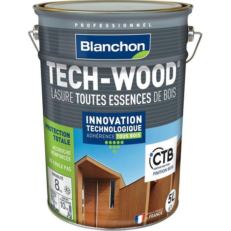 [1220543-Blanchon] Lasure Blanchon Tech-Wood 5L chêne clair pour toutes essences de bois
