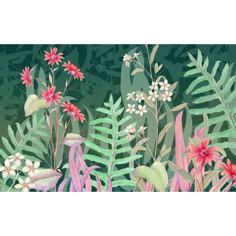 Papier peint panoramique méditerranéen Duet Floral (1/5)