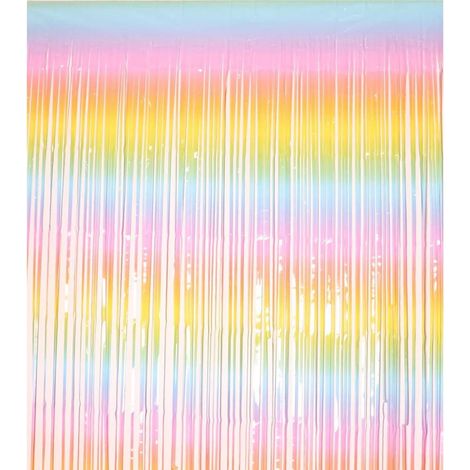 Rideau à lamelles multicolores – 200 x 100 cm – Rideau à paillettes pour cadre de porte comme décoration, fête, mariage, décoration d'anniversaire pour enfants et adultes (multicolore) (1/5)