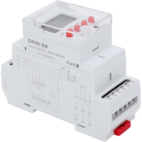 Relais de Surveillance de Tension Triphasé GRV8‑SN avec Affichage Numérique LED (1/5)
