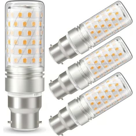 Ampoule LED B22, 16 W équivalent à une ampoule halogène de 130 W, blanc chaud 3000 K, culot à baïonnette B22, lot de 2 (1/5)