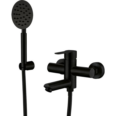 Rubinetto per vasca da bagno WEZER EKO3-09-BLACK con set doccia (1/2)