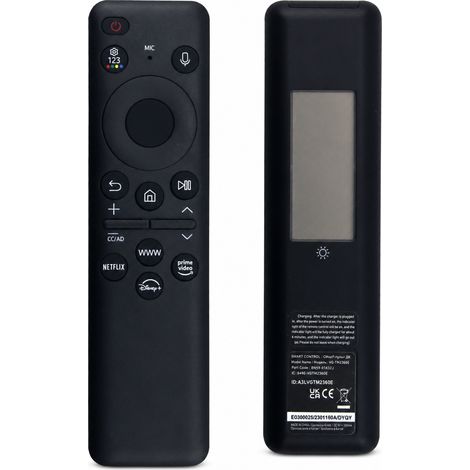 Télécommande vocale solaire compatible TV Samsung, USB-C, noire, BN59-01432J (1/5)
