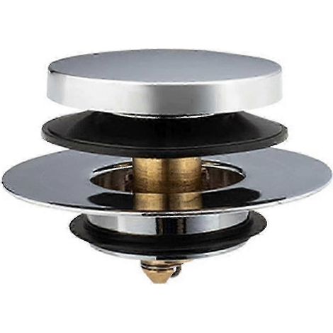 Bouchon de vidange universel pour baignoire Tip Toe avec couvercle. Remplace le bouchon de vidange à levage et rotation Tip-toe Tri-GHUL. (1/5)
